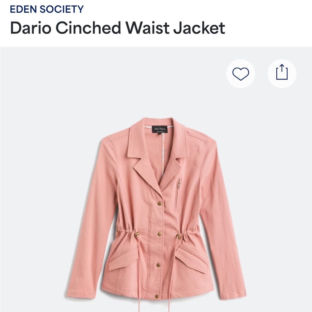 Eden Society Blush Pink Drawstring Blazer